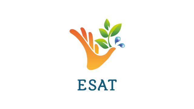Logo ESAT, notre partenaire de fabrication artisanale de protections menstruelles durables et solidaires.
